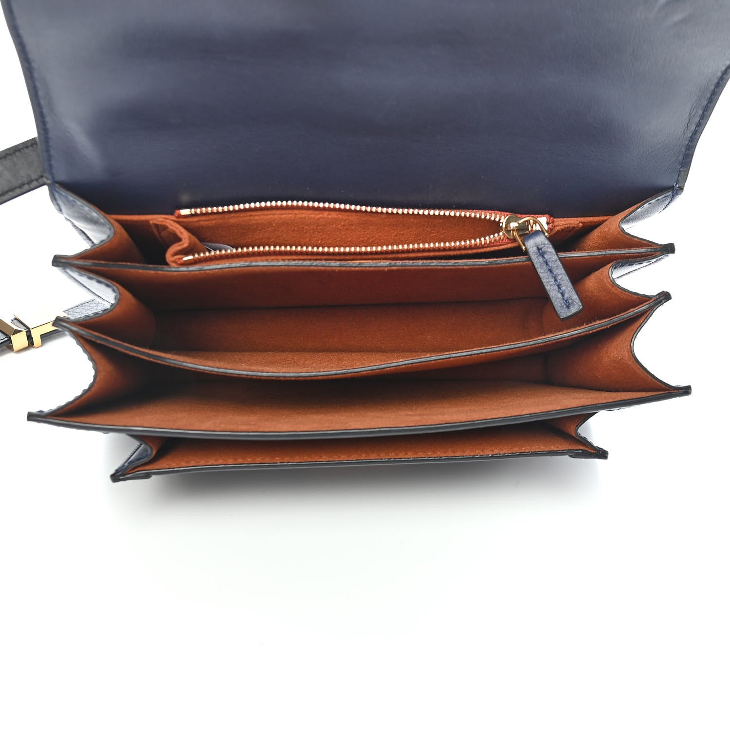 MCM Calfskin Coated Canvas Studded Small Marien Satchel Maritime Blue 7 of 8