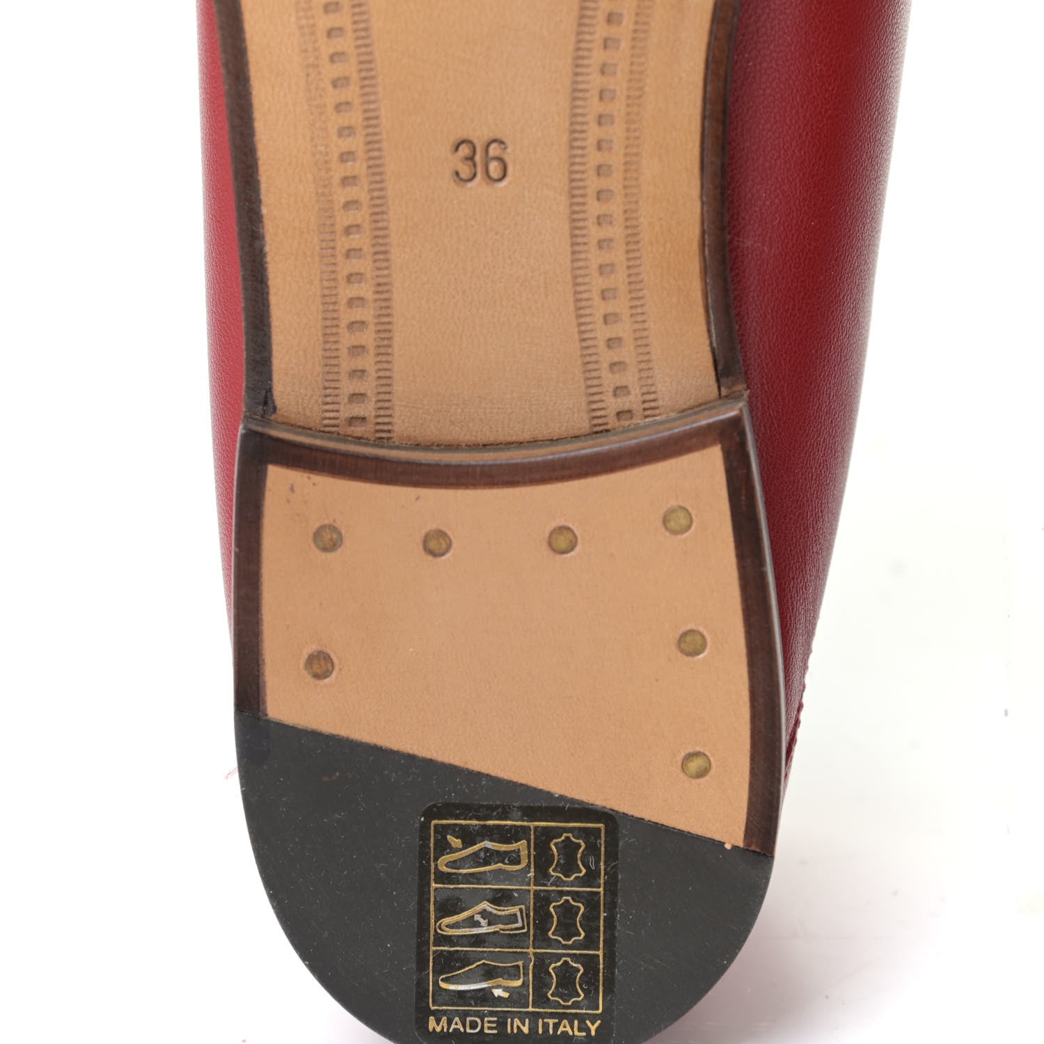 Gucci Lambskin Womens Brixton Horsebit Loafers 36 Hibiscus Red 6 of 7