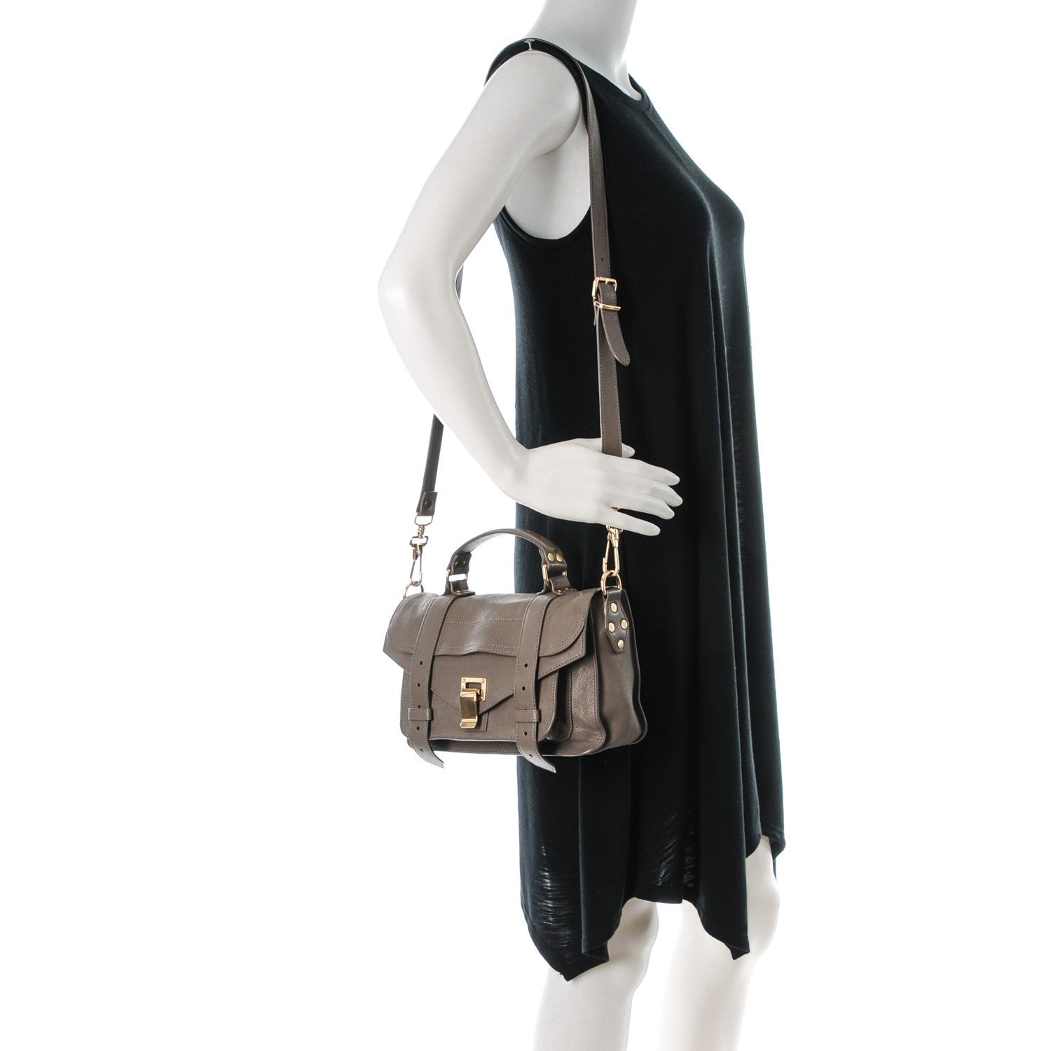 Proenza Schouler Lambskin Tiny PS1 Satchel Smoke 2 of 7