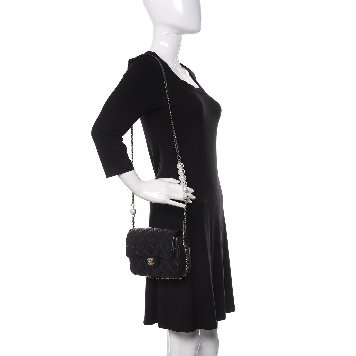 Lambskin Quilted Small My Precious Flap Black