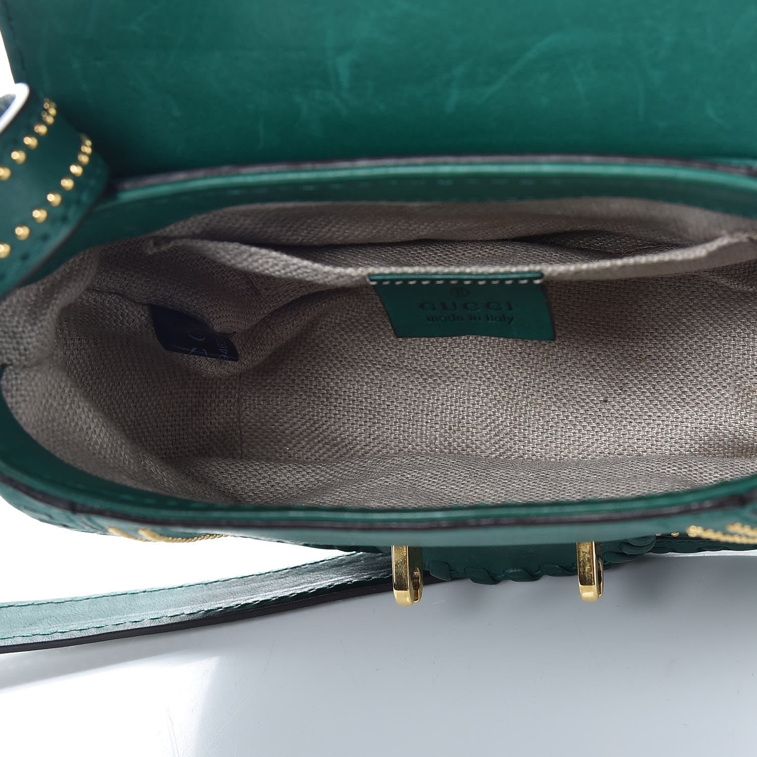 Gucci Calfskin Small Snaffle Bit Shoulder Bag Green 5 of 10