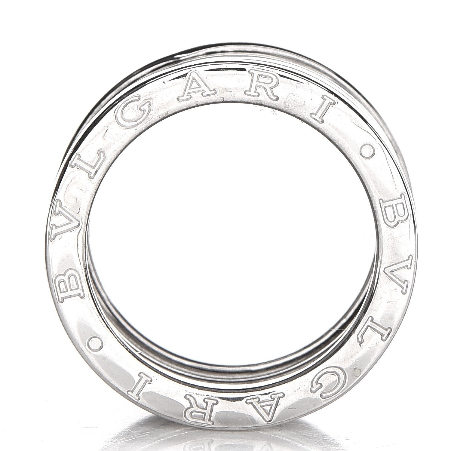 Bulgari 18K White Gold B.Zero1 4 Band Ring 56 7.75 3 of 4