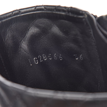 Chanel Calfskin Quilted Biker Boots 36 Black 7 of 9