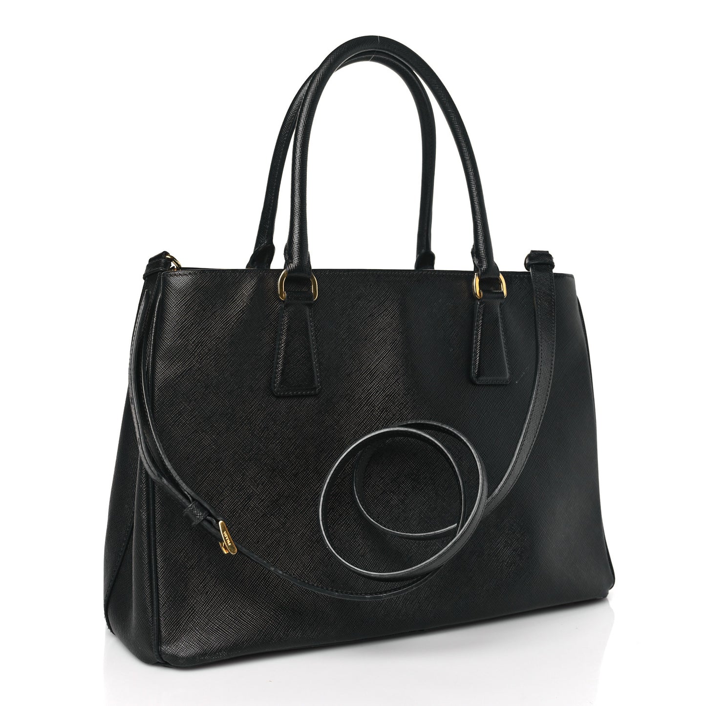 Saffiano Lux Medium Tote Black
