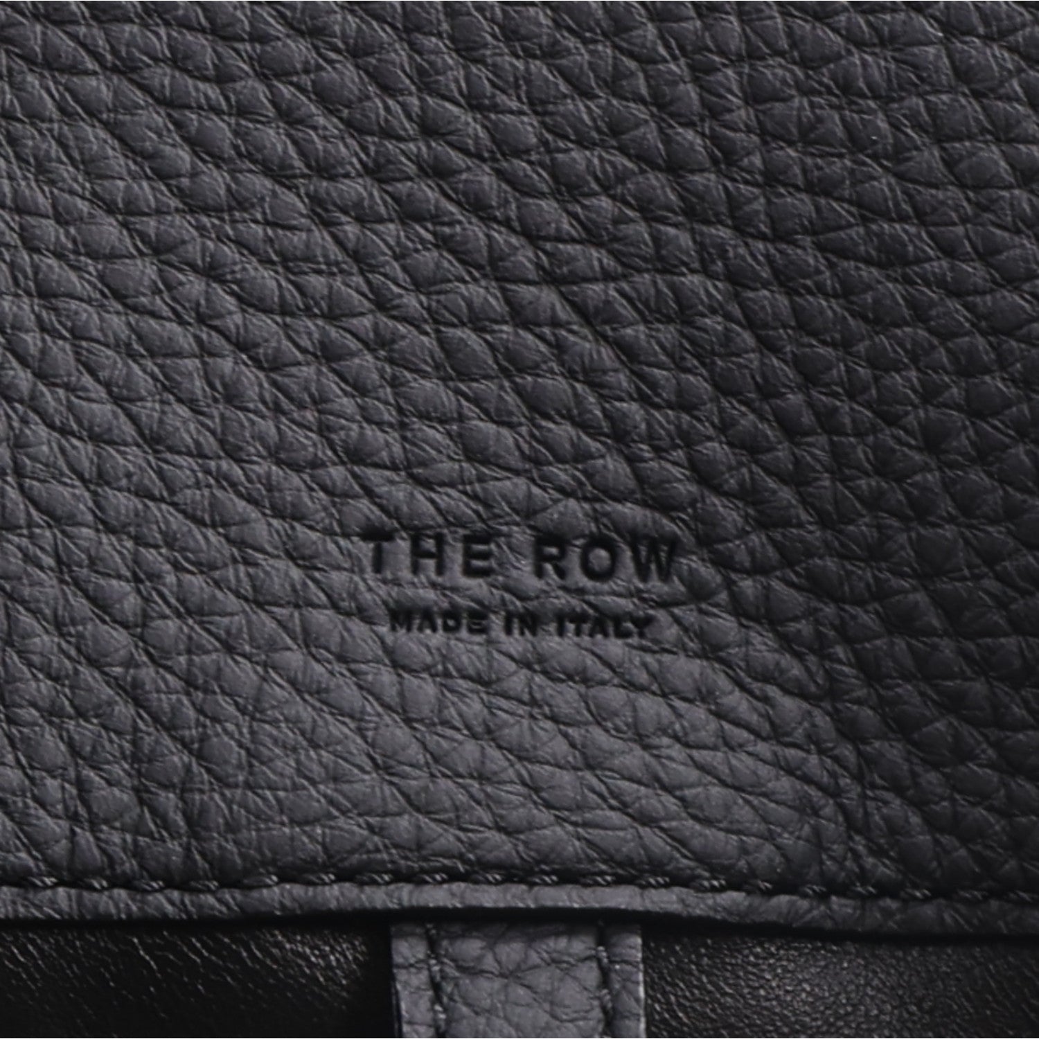 The Row Matte Grained Calfskin Margaux Shoulder 12 Black 6 of 9