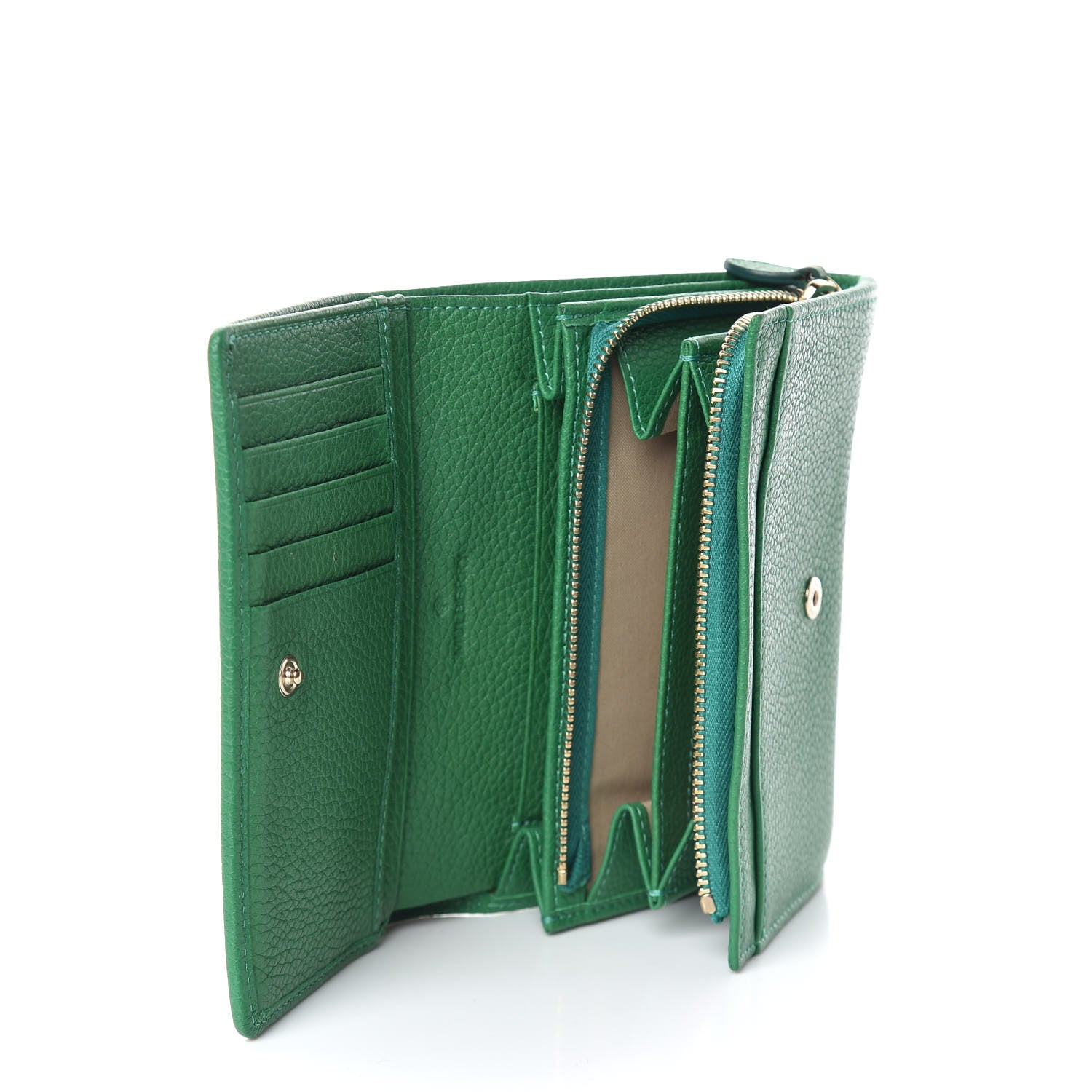 Mulberry Small Classic Grain Tree French Purse Wallet Green 9 of 10