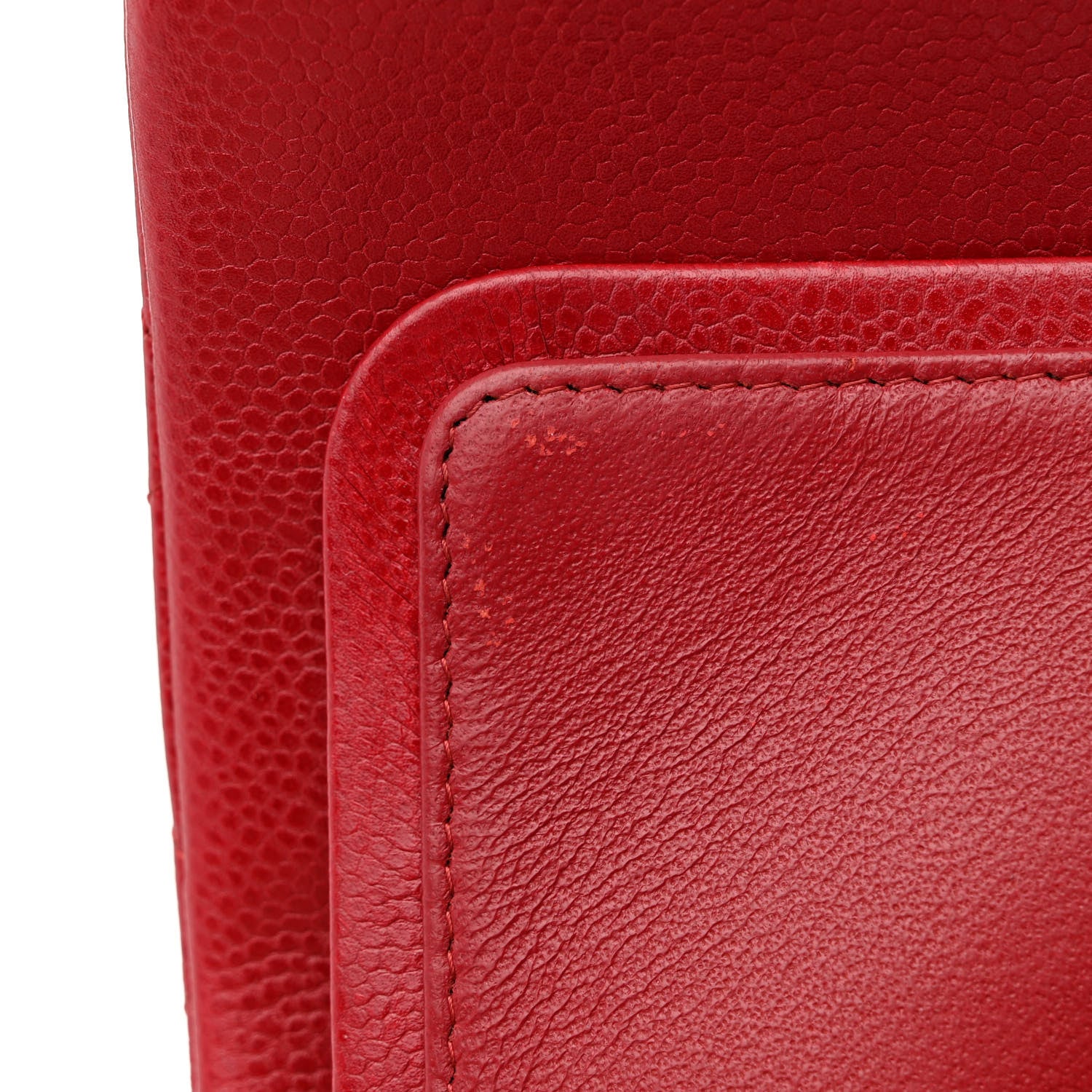 Chanel Caviar Quilted Jumbo Double Flap Red 12 of 17