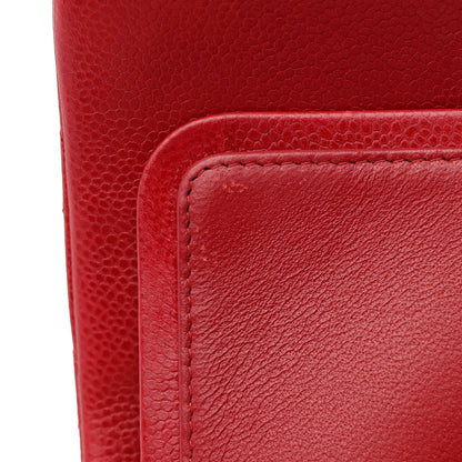 Chanel Caviar Quilted Jumbo Double Flap Red 12 of 17