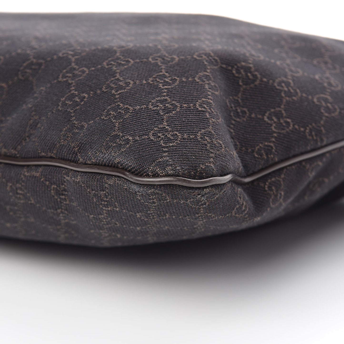 Denim Monogram Messenger Bag Dark Brown