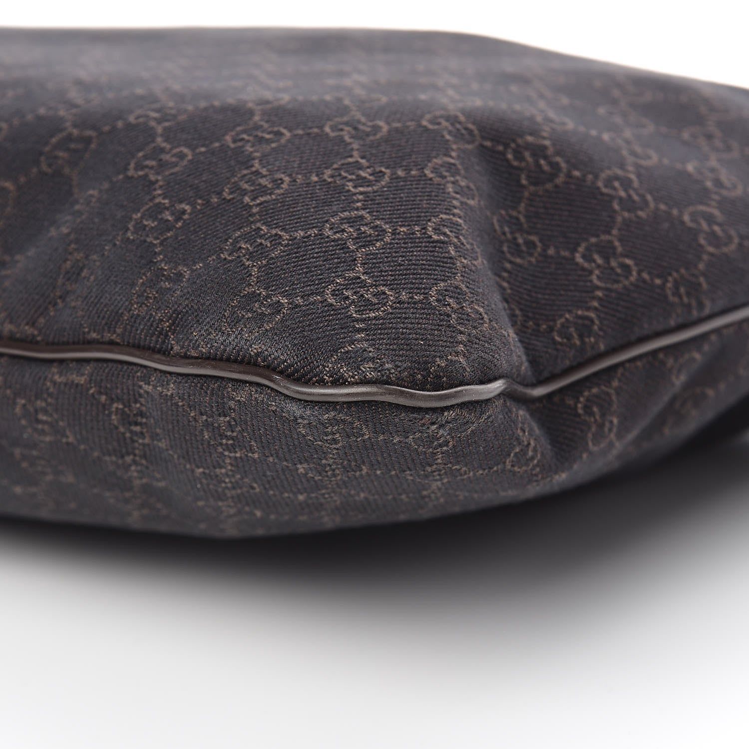 Gucci Denim Monogram Messenger Bag Dark Brown 10 of 10