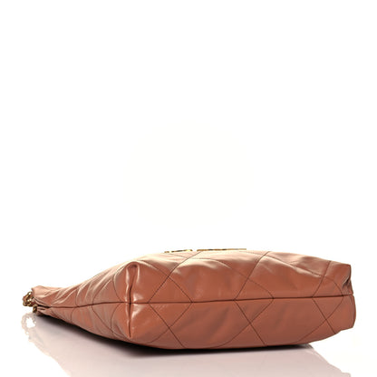 Chanel Shiny Calfskin Quilted Small Chanel 22 Camel 5 of 14