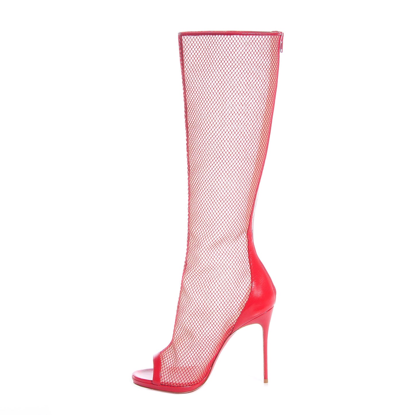 Fishnet Alta Dentelle 120 Boots 40 Red