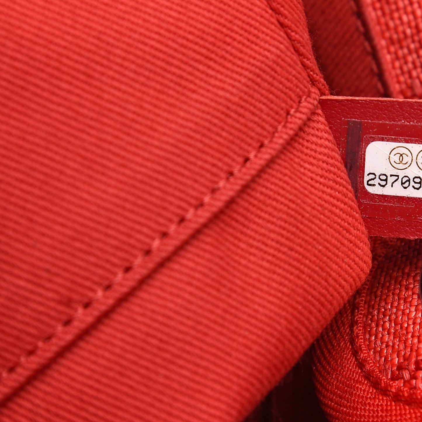 Mixed Fibers Striped Small Deauville Tote Red