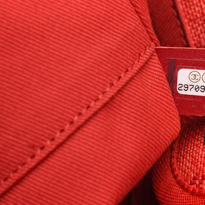 Chanel Mixed Fibers Striped Small Deauville Tote Red 6 of 9