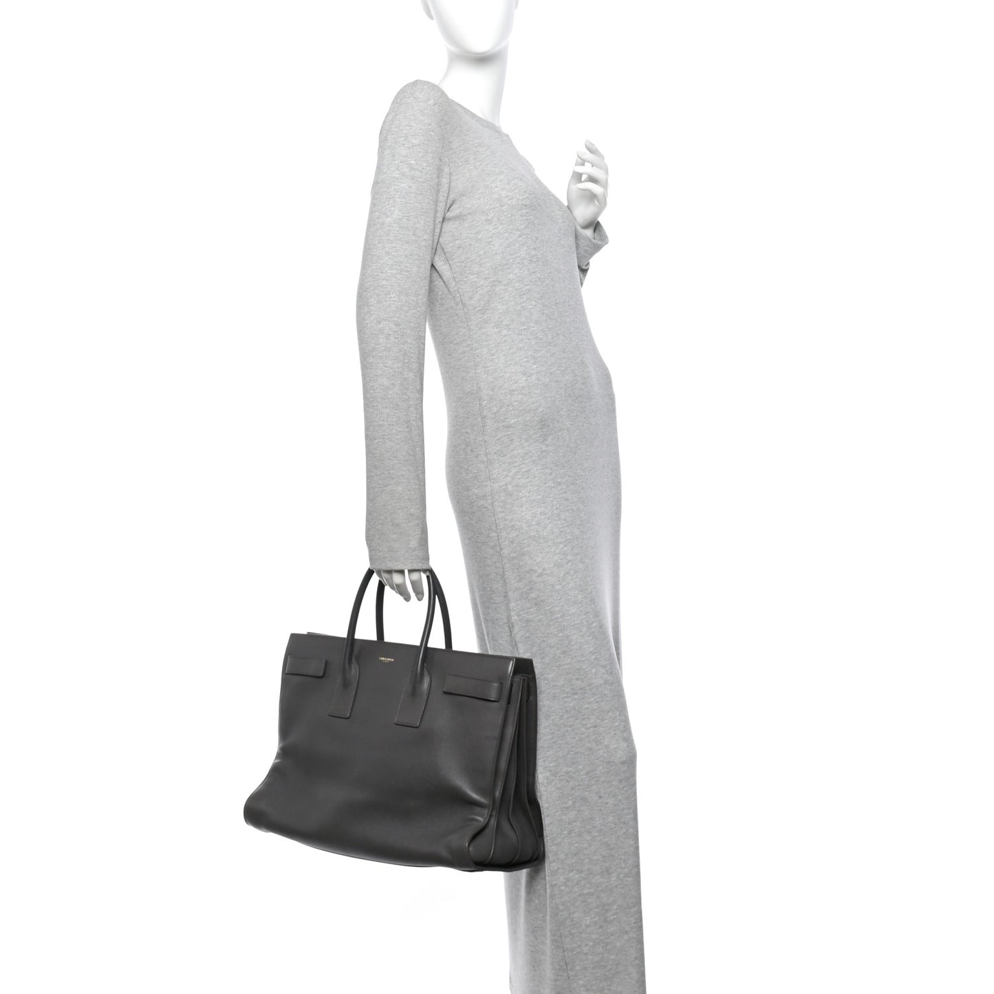 Calfskin Large Sac de Jour Carryall Grey