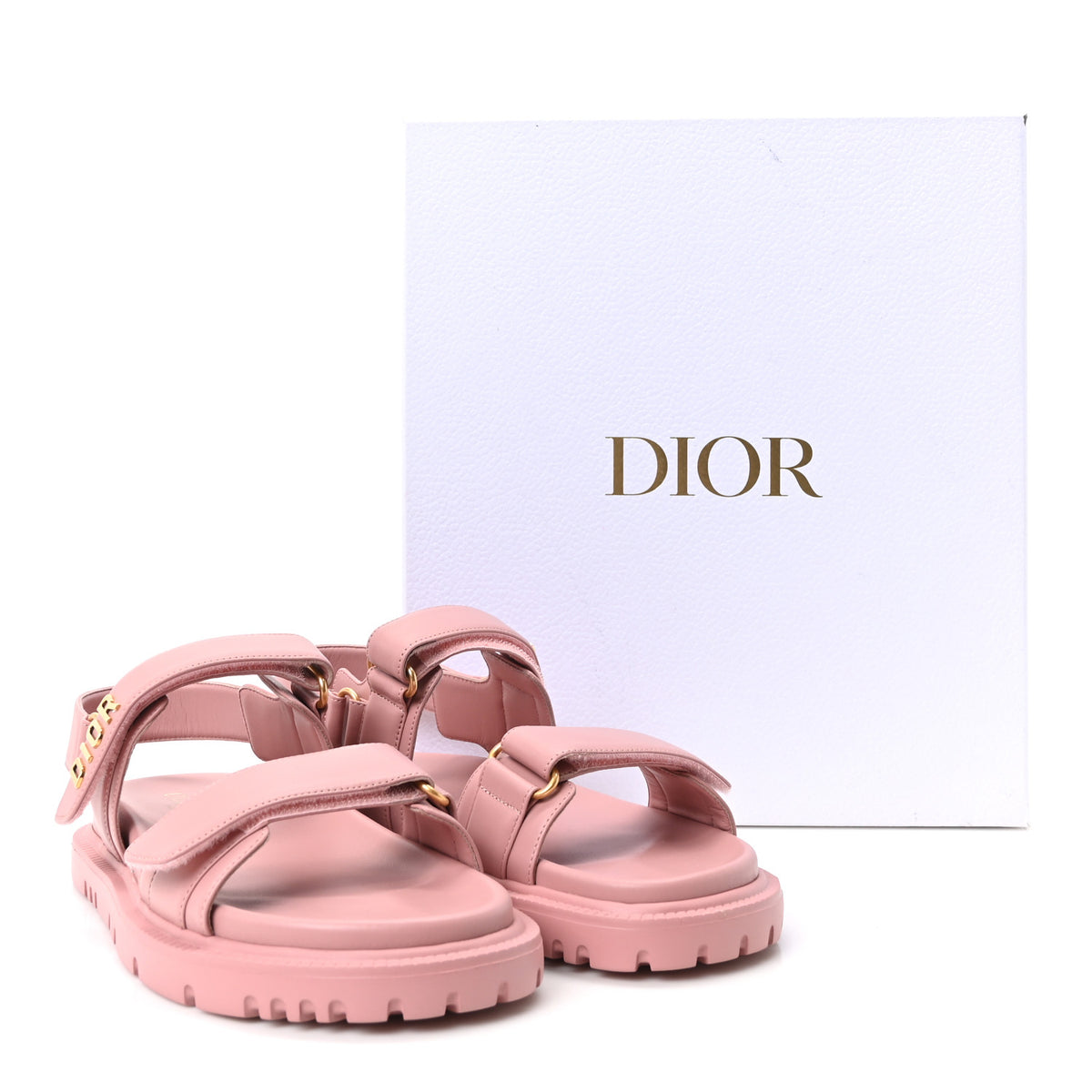 Lambskin Dioract Sandals 39.5 Pink