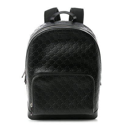 Gucci Guccissima Signature Day Backpack Black 1 of 10