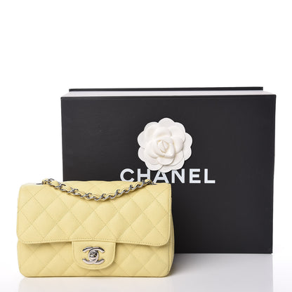 Chanel Caviar Quilted Mini Rectangular Flap Light Yellow 12 of 12
