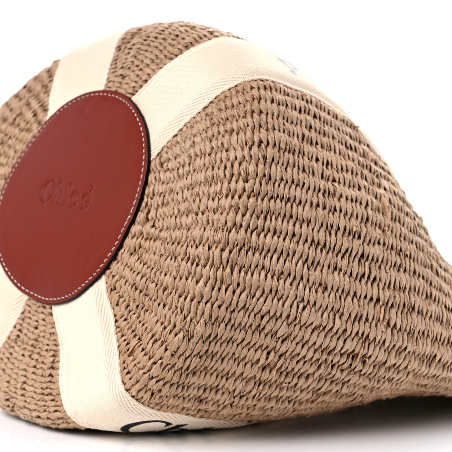 Raffia Large Woody Tote White