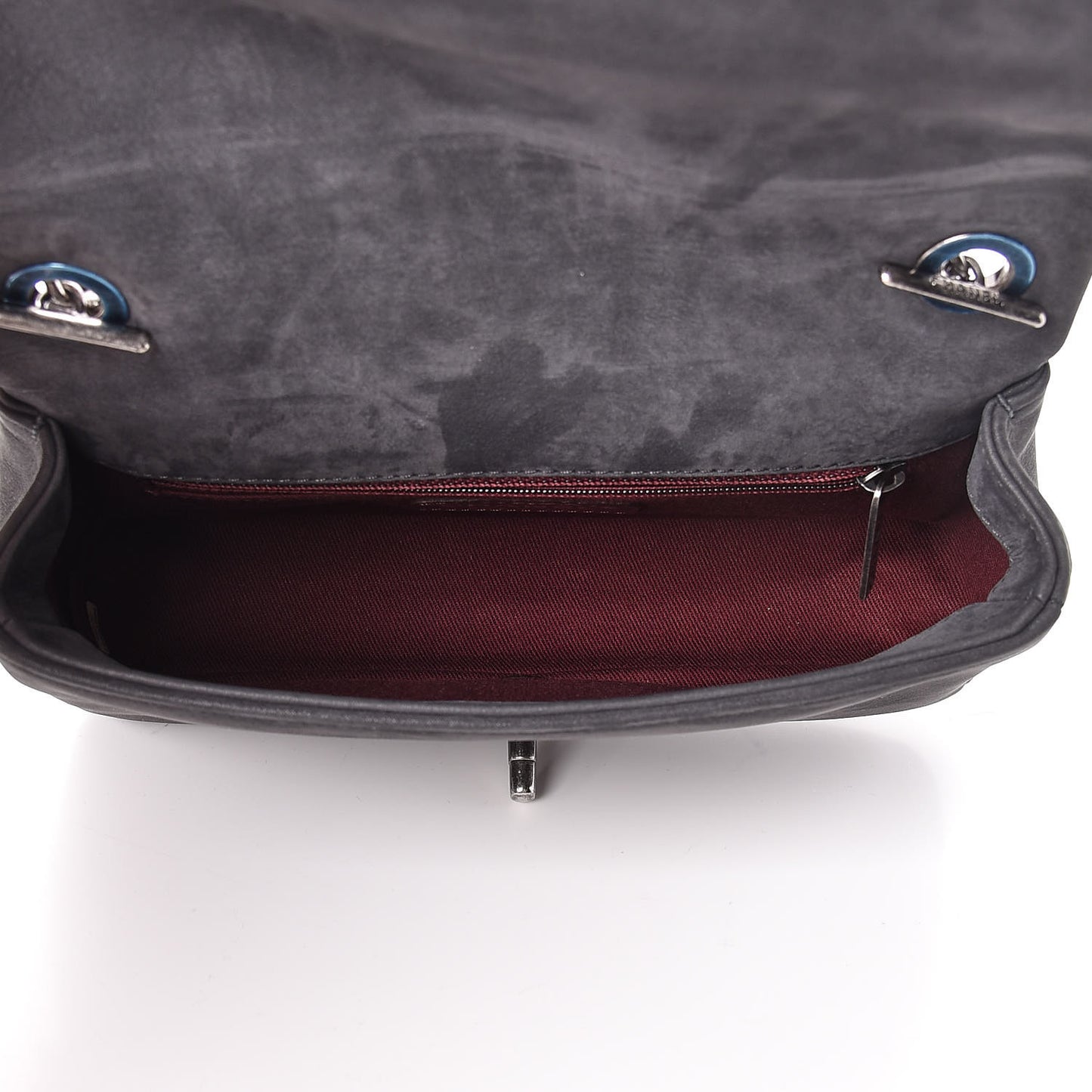 Calfskin Diamond Embossed New Chic Flap Grey