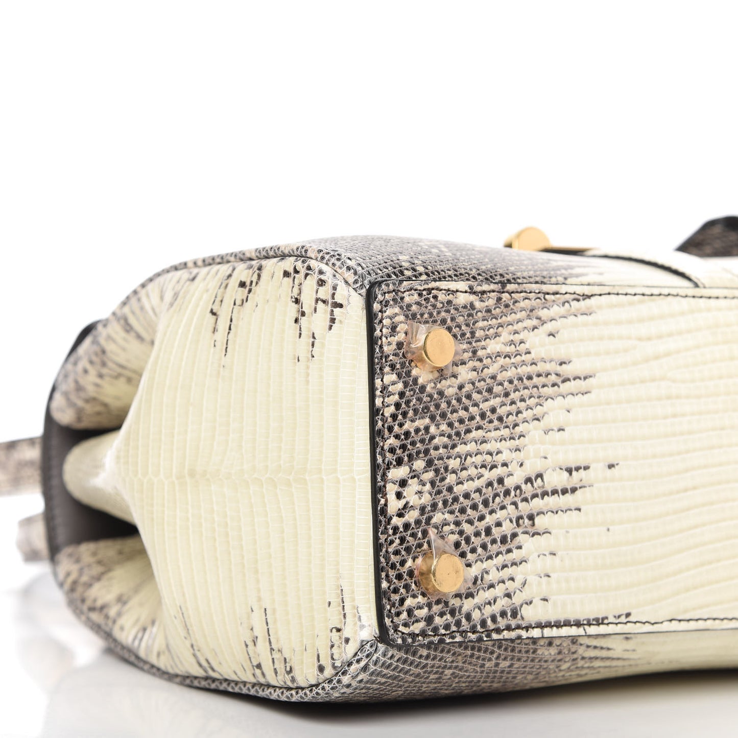 Lizard Small 16 Top Handle Bag Natural