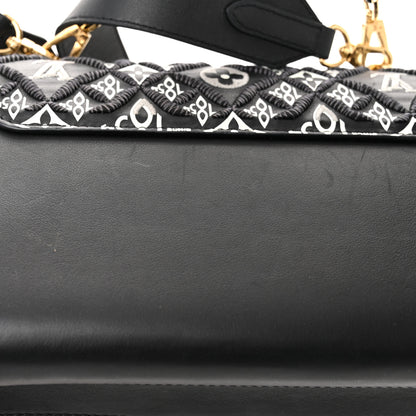 Louis Vuitton Calfskin Since 1854 Embroidered Twist MM Black 10 of 10