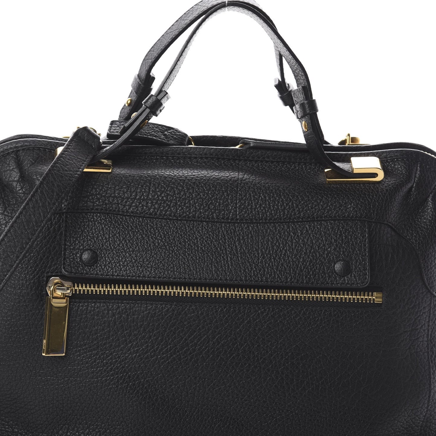 Grained Calfskin Brooke Satchel Black