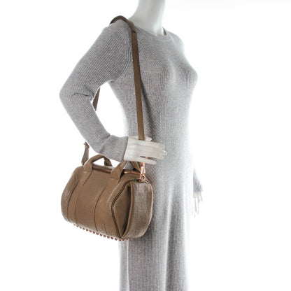 Alexander Wang Pebbled Lambskin Rockie Latte Rose Gold Hardware 2 of 16
