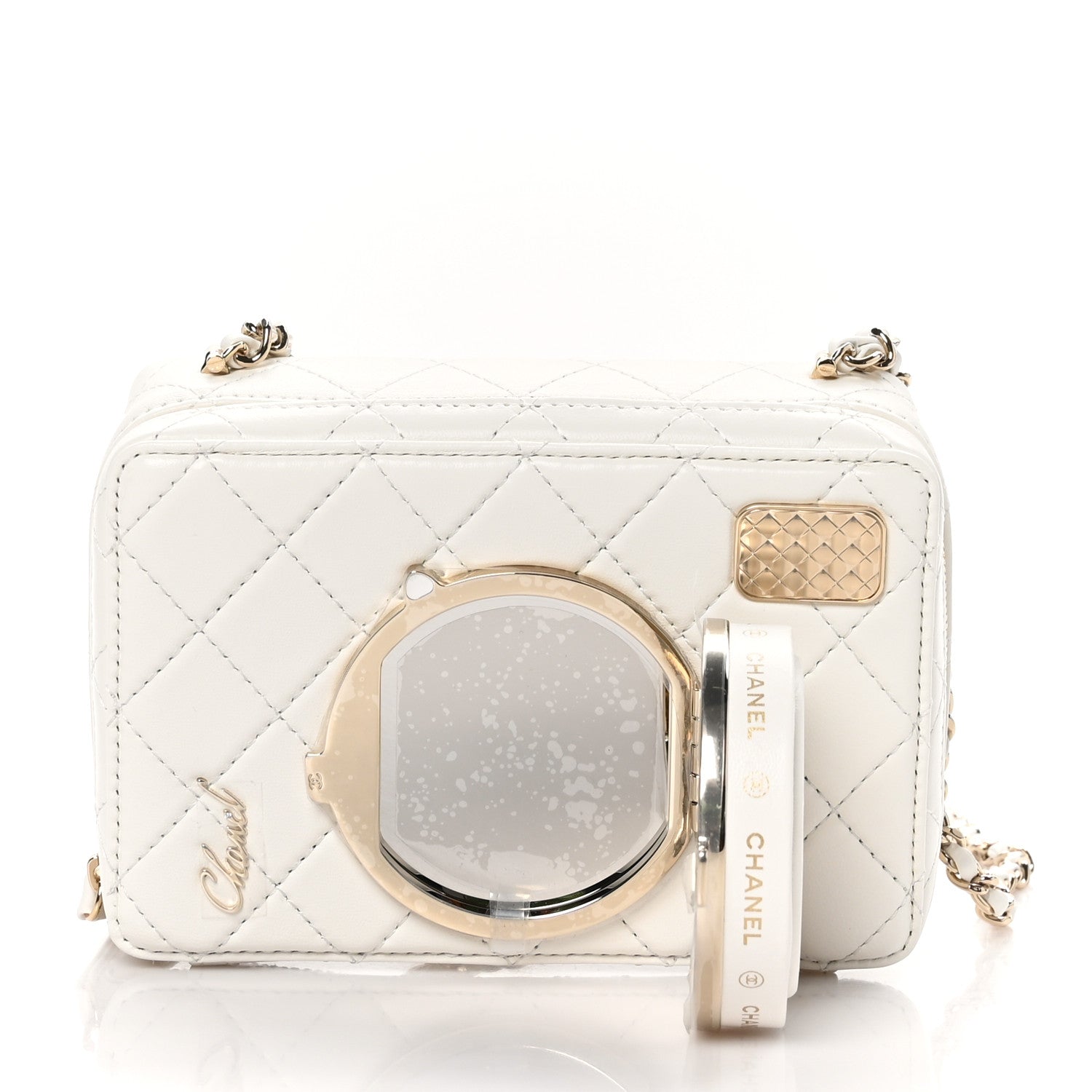 Chanel Lambskin Quilted Coco Click Bag White 3 of 12