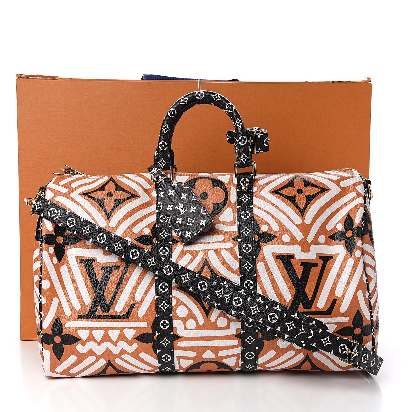 Monogram Giant Crafty Keepall Bandouliere 45 Creme Caramel Black