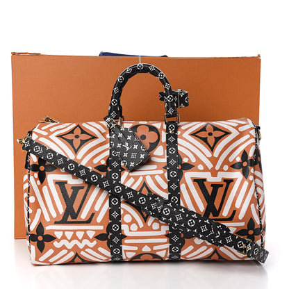 Louis Vuitton Monogram Giant Crafty Keepall Bandouliere 45 Creme Caramel Black 10 of 10