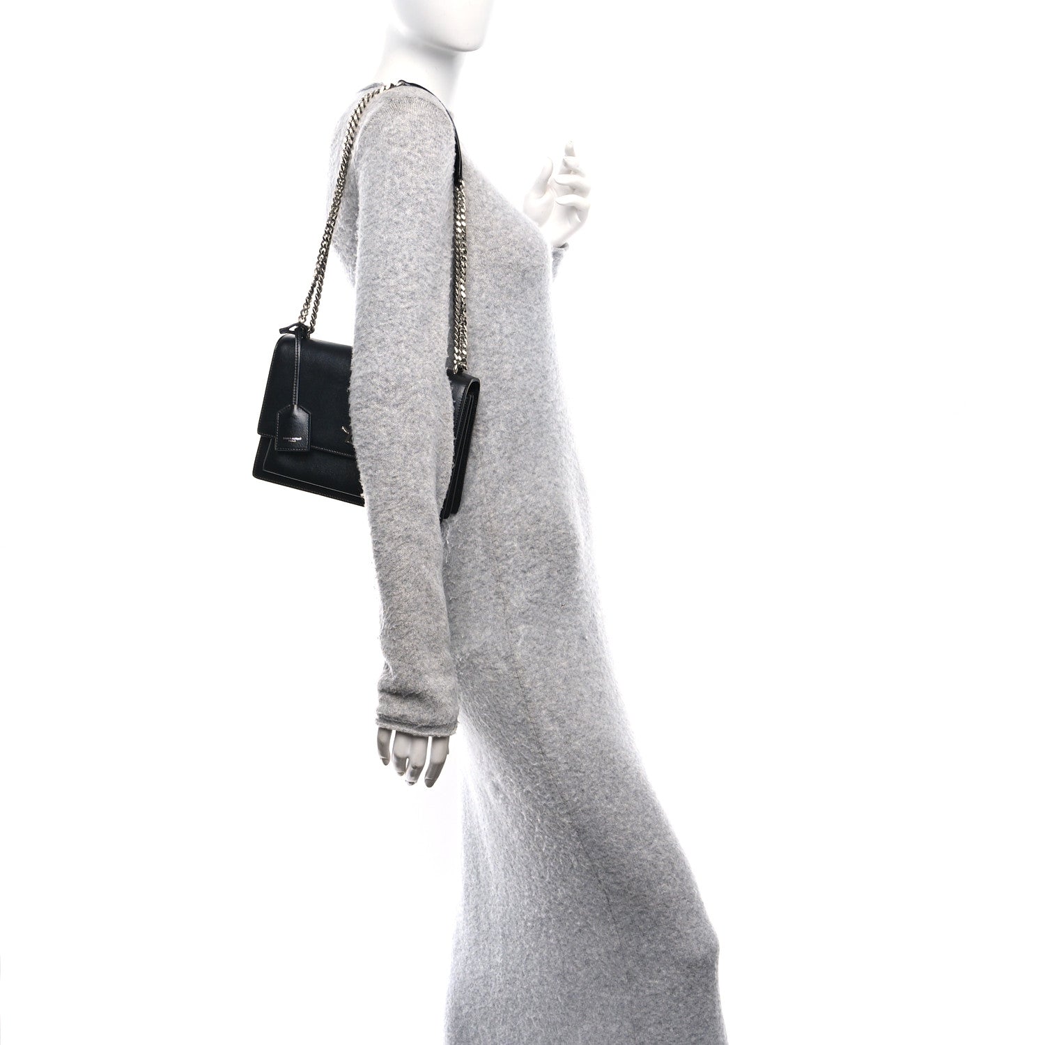 Saint Laurent Calfskin Medium Monogram Sunset Black 2 of 13