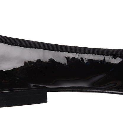 Chanel Patent CC Cap Toe Ballerina Flats 35.5 Black 7 of 8