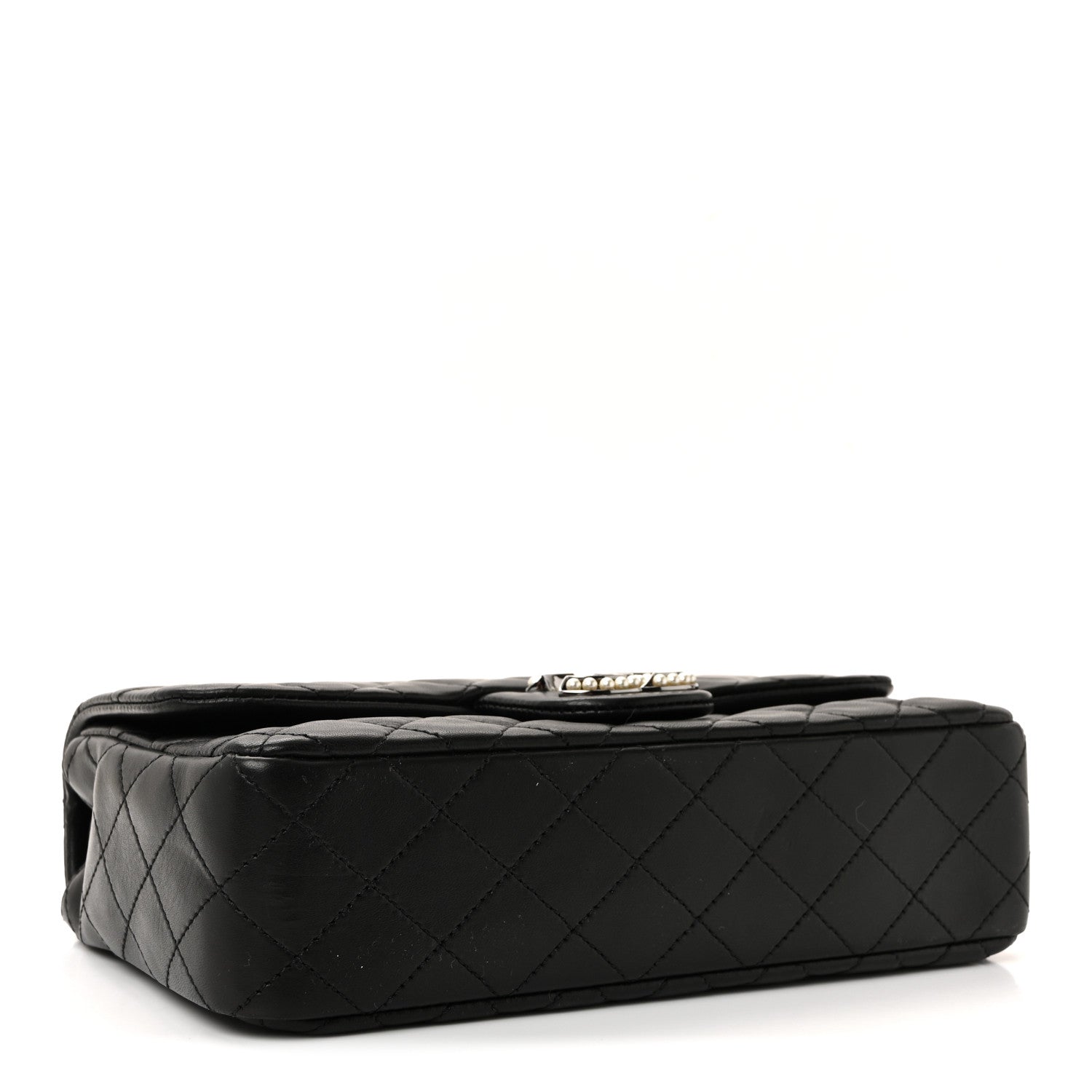 Chanel Lambskin Quilted Medium Westminster Pearl Flap Black 4 of 11