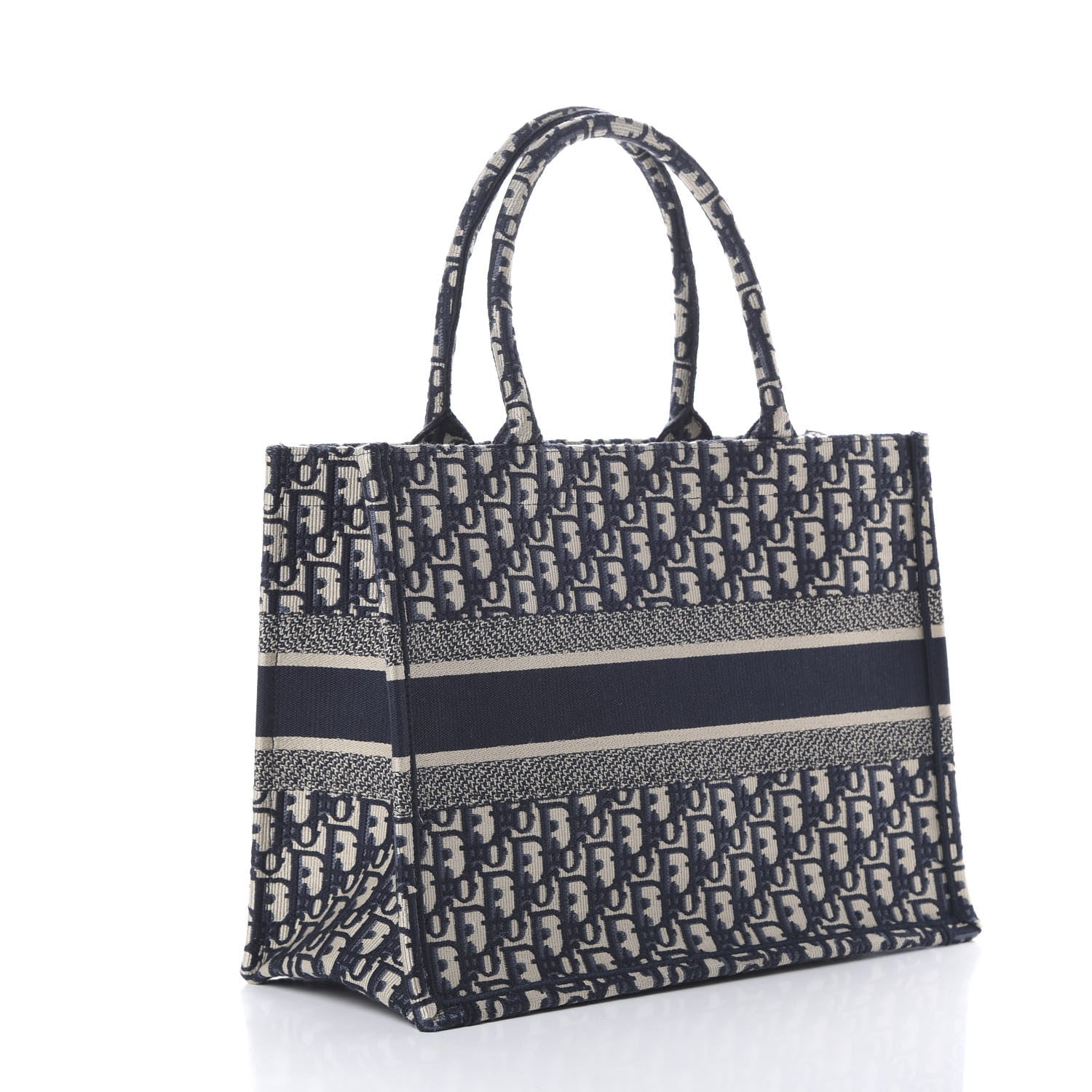 Christian Dior Oblique Medium Book Tote Blue Multicolor 2 of 9