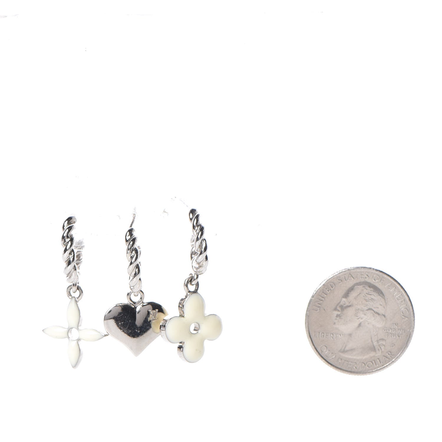 Louis Vuitton Sweet Monogram Earrings Set of 3 White 2 of 3