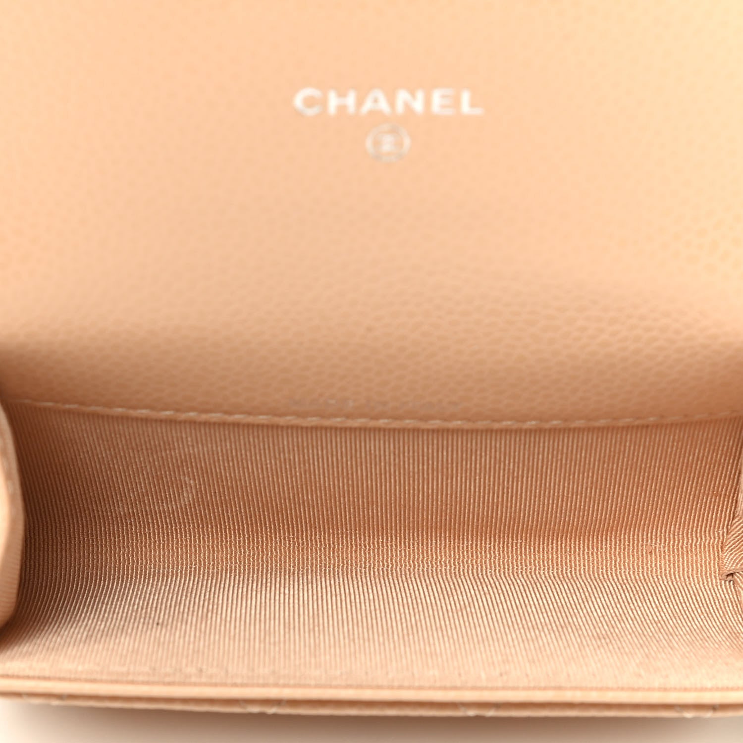 Chanel Caviar Quilted Flap Card Holder Wallet Beige 3 of 3
