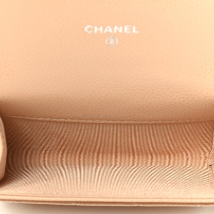 Chanel Caviar Quilted Flap Card Holder Wallet Beige 3 of 3