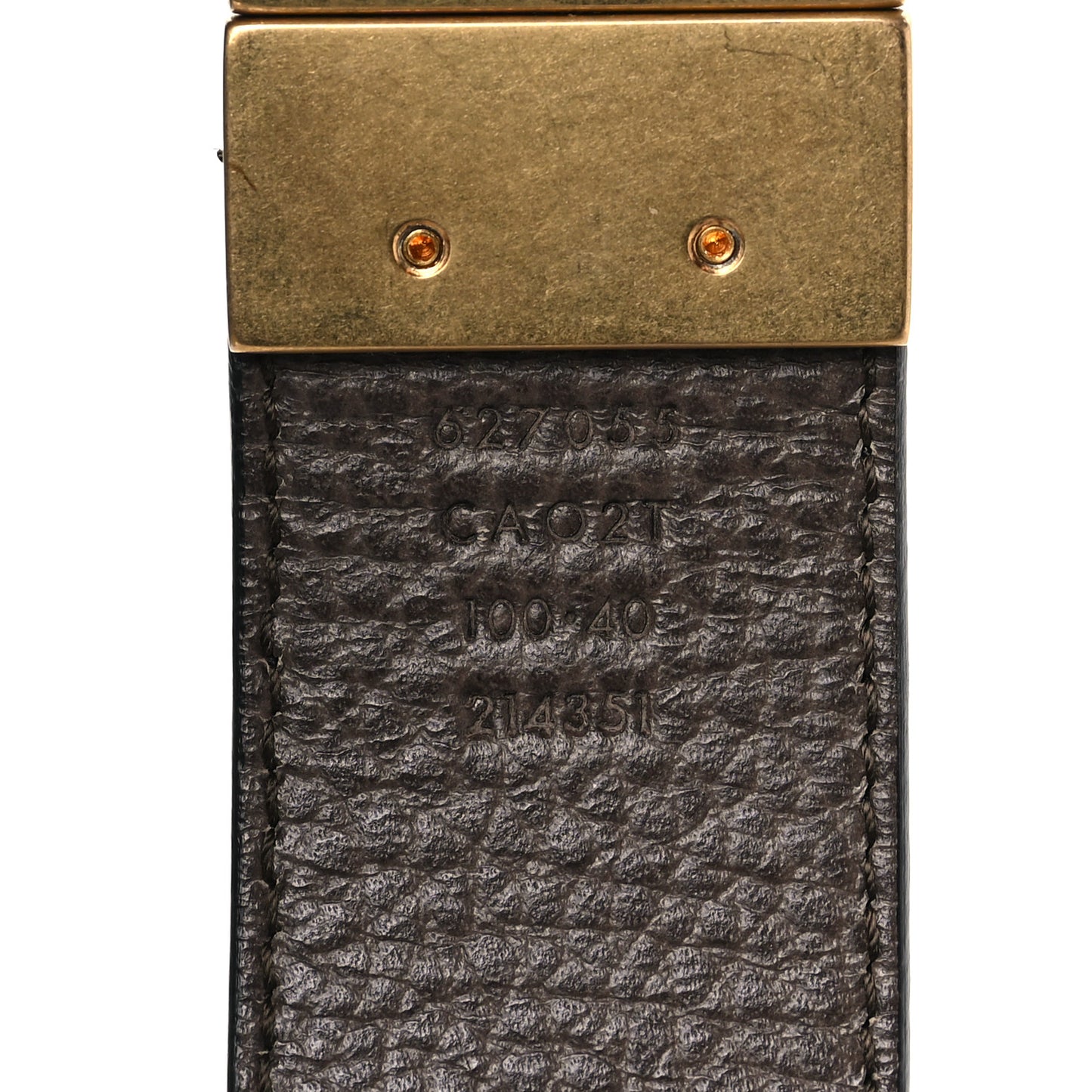 Dollar Calfskin Double G Reversible 37mm Belt 100 40 Black New Acero