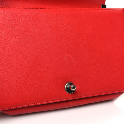 Chanel Calfskin Double Stitch New Medium Boy Flap Red 12 of 16
