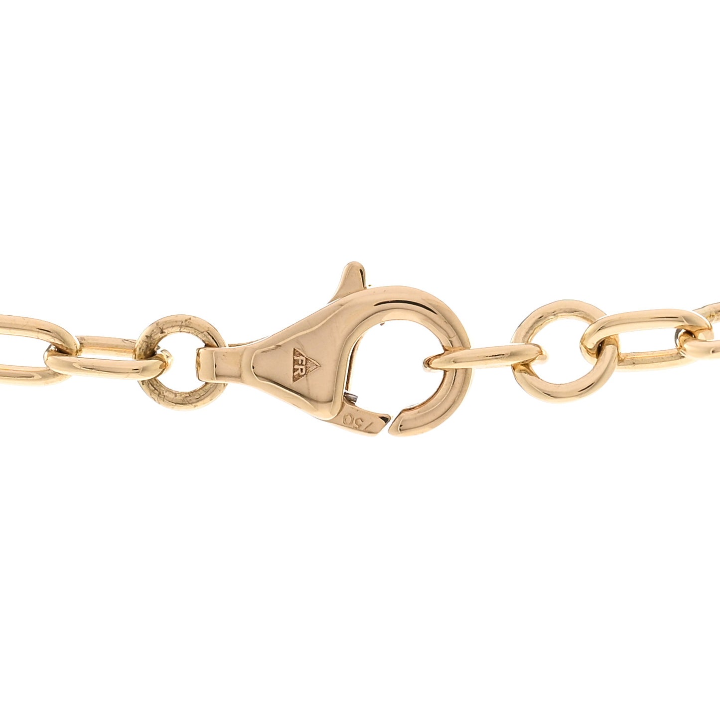 18K Yellow Gold Fine Mixed Clip Chain Necklace