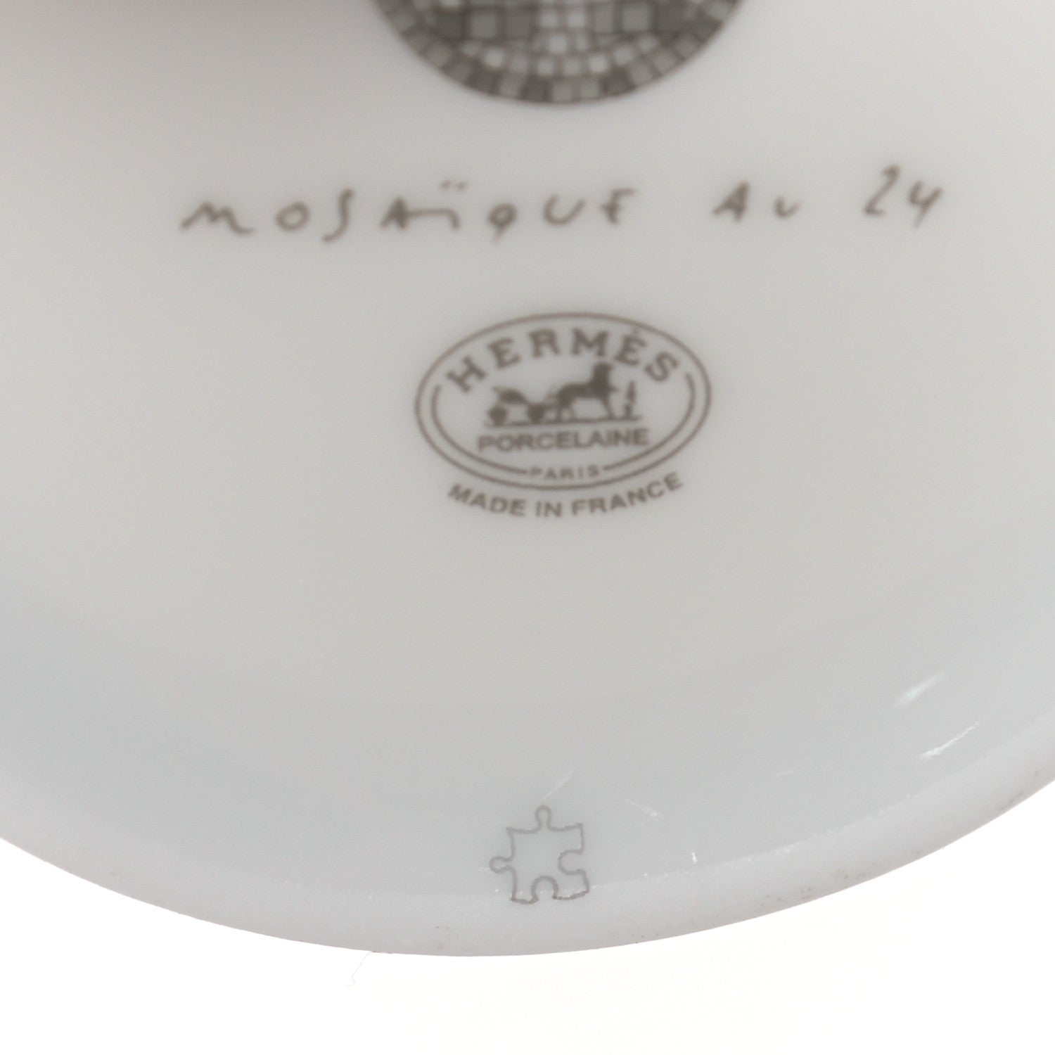 Hermes Porcelain Mosaique au 24 Coffee Cup and Saucer Set of 2 8 of 9