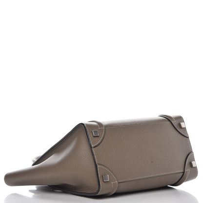 Celine Drummed Calfskin Micro Luggage Souris 4 of 13