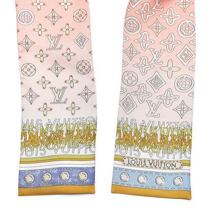 Louis Vuitton Silk Monogram Map Bandeau 3 of 5