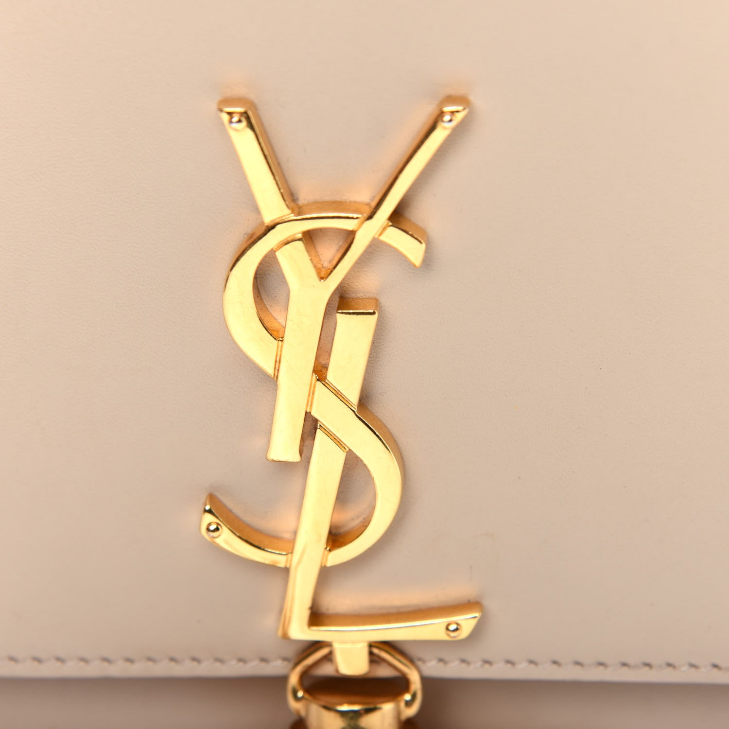 Saint Laurent Smooth Calfskin Medium Classic Monogram Kate Tassel Satchel Nude Powder 17 of 18