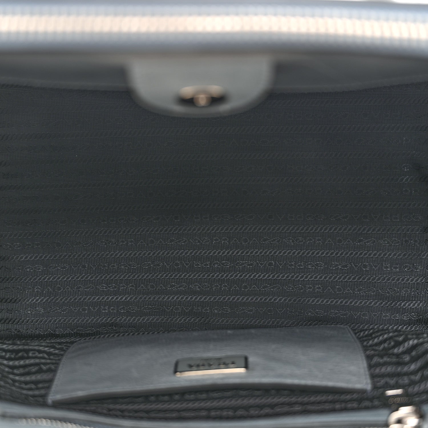 Prada Glace Calf Twin Pocket Tote Marine 5 of 17