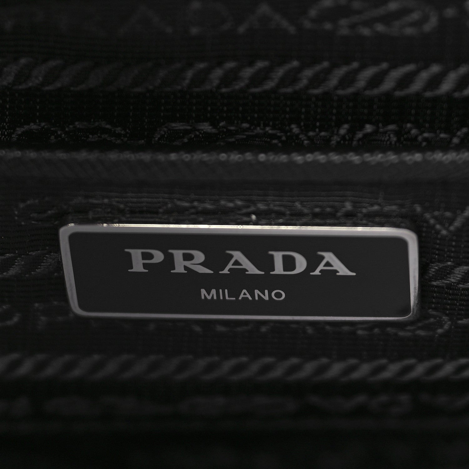 Prada Tessuto Nylon Saffiano Tote Black 5 of 7