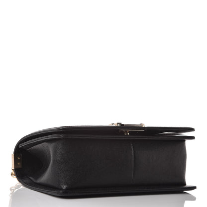 Chanel Caviar Chevron Quilted Medium Boy Flap Black 4 of 9