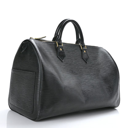 Louis Vuitton Epi Speedy 35 Black 3 of 12