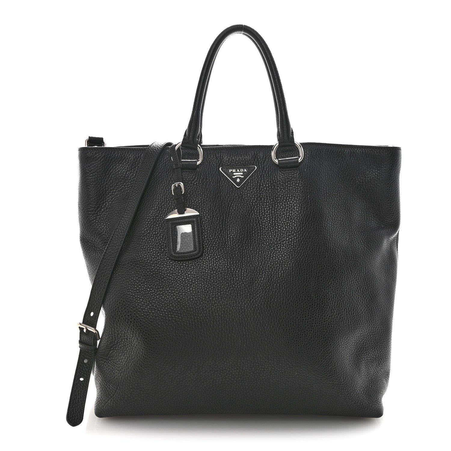Prada Vitello Phenix Tote Black 1 of 15